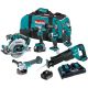 Makita 18-Volt 5.0Ah LXT Brushless 6-pc Kit(Hammer Driver-Drill, Impact Driver, Recipro Saw, Circ. Saw, Grinder, Flashlight)