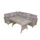 3-Piece Wicker Patio Conversation Sectional Seating Set with CushionGuard Brown Cushions