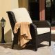 OVIOS Joyoung Brown 2-Piece Wicker outdoor Patio Sectional Conversation Seating Set w/ Beige Cushions
