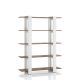 Furniture of America 62.4-inch White/Walnut Wood 5-shelf Etagere Bookcase w/ Open Back