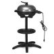 RYOBI 1350-Watt Outdoor BBQ Electric Grill in Black with Removable Stand