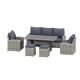 6-Piece Gray Wicker Outdoor Patio Conversation Set with Cushions