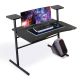 VEIKOUS 47.2-in. Rectangular Black Gaming Desk For Home Office