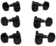 Graph Tech Ratio 3+3 Electric Guitar Locking Machine Heads - Contemporary Style / Black Finish