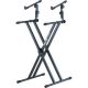 QuikLok QL-642 X-Style Double Brace Two-Tier Heavy Duty Keyboard Stand