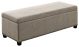Simpli Home - Kingsley Rectangular Polyester Bench Ottoman With Inner Storage - Natural