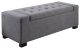 Simpli Home - Laredo Rectangular Polyester Bench Ottoman With Inner Storage - Slate Gray