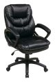 Office Star Products - Faux Leather Manager's Chair (Black) - FL660-U6