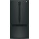 GE - 24.8 Cu. Ft. French Door Refrigerator - High Gloss Black
