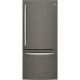 GE 30 in. W 20.9 cu. ft. Bottom Freezer Refrigerator in Slate, with Icemaker