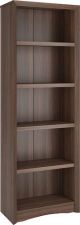 CorLiving Quadra 4-Shelf Floor-Standing Bookcase - Walnut