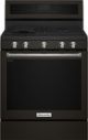 KitchenAid - 5.8 Cu. Ft. Self-Cleaning Freestanding Gas Convection Range - Black stainless steel
