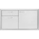 Lynx - VENTANAâ„¢ 42in. Storage Door & Double Drawer Combination - Stainless steel