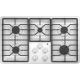 GE 36 in. Built-In Gas Cooktop in White with 5 Burners including Power Boil Burners