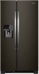 Whirlpool - 21.4 Cu. Ft. Side-by-Side Refrigerator - Black stainless steel