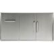 Coyote - 45in. Double Access Doors w/ Roll-Out Trash/Propane Tank Drawer - Stainless Steel