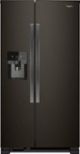 Whirlpool - 24.5 Cu. Ft. Side-by-Side Refrigerator - Black stainless steel WRS325SDHV