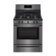 Frigidaire - 5.0 Cu. Ft. Self-Cleaning Freestanding Gas Range - Black stainless steel