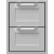 Hestan - AGDR Series 16in. Outdoor Double Storage Drawers - Stainless steel