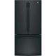 GE - 18.6 Cu. Ft. French Door Counter-Depth Refrigerator - High Gloss Black