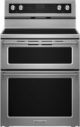 KitchenAid - 6.7 Cu. Ft. Self-Cleaning Freestanding Double Oven Electric Convection Range - Stainless steel