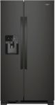 Whirlpool - 24.5 Cu. Ft. Side-by-Side Refrigerator - Black