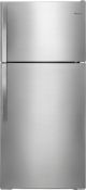Whirlpool - 14.3 Cu.-ft Top-Freezer Refrigerator - Monochromatic stainless steel