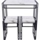 Ã¼rb SPACE - Urban Small Dining Table (Set) (Black) w/ White