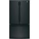 GE - 27 Cu. Ft. French Door Refrigerator - High Gloss Black