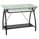 OSP Designs Newport Computer Desk - Black/Transparent