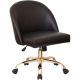 AveSix - Layton Home Office Velvet Task Chair (Black)