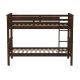 Walker Edison - Wood Frame Twin over Twin Bunk Bed - Walnut