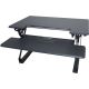 Victor - Adjustable Standing Desk with Keyboard Tray - Charcoal Gray And Black