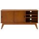 Simpli Home - Draper Mid Century TV Cabinet for Most TVs Up to 66in. - Teak Brown - 3AXCDRP-08-TK