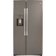 GE - 25.1 Cu. Ft. Side-by-Side Refrigerator - Slate