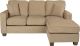AveSix Russell L-Shape Sectional Sofa - Brown
