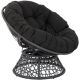 OSP Designs Papasan Metal & Wicker Lounge Chair - Black