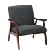 OSP Home Furnishings Davis Mid-Century Fabric Armchair - Klein Charcoal