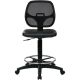 WorkSmart DC Series Vinyl Drafting Chair - Black