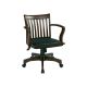 OSP Designs Wood Bankers Vinyl Chair - Espresso