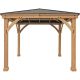 Yardistry - 10-ft x 10-ft Meridian Gazebo - Coffee Brown