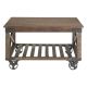 Simpli Home Harding Square Industrial Mango Wood Coffee Table - Distressed Dark Brown