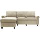 Serta Copenhagen Polyester Reclining Sectional - Dusk Beige