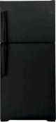 GE - 19.1 Cu. Ft. Top-Freezer Refrigerator - Black GTE19JTNRBB