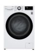 LG - 2.4 cu ft Compact Front Load Washer and Dryer w/ Sensor Dry - White