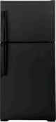 GE - 21.9 Cu. Ft. Top-Freezer Refrigerator - Black