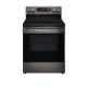 LG - 6.3 Cu. Ft. Freestanding Single Electric Convection Range with Air Fry and WideView Window - PrintProof Black Stainless Steel