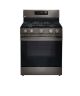 LG - 5.8 Cu. Ft. Freestanding Single Gas Convection Range w/ WideView Window and AirFry - PrintProof Black Stainless Steel
