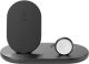 Belkin - BOOST CHARGEâ„¢ 3-in-1 Wireless Charger - iPhone + Apple Watch + AirPods - Black