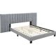 Finch - Gramercy 104-in. Queen Platform Bed - Gray Velvet